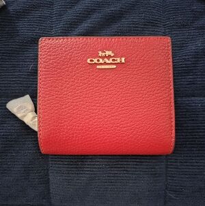 Coach Vibrant Red Leather Wallet